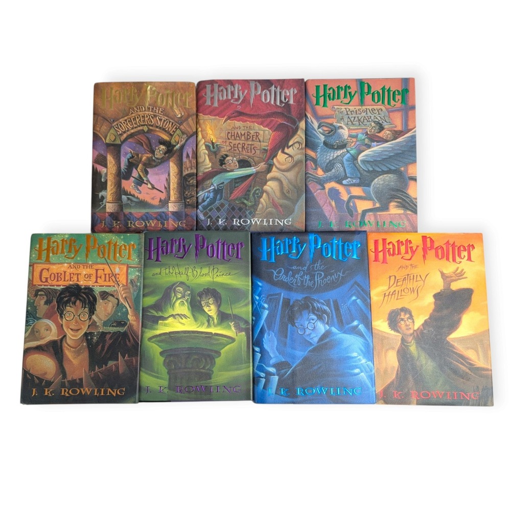 Harry Potter Hardcover Book Set 1-7 J.K. Rowling Scholastic First Editions